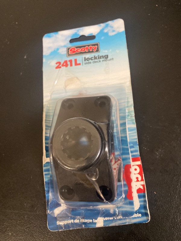 Photo 1 of Scotty #241L-BK Locking Side Deck Mounting Bracket, Black, Small