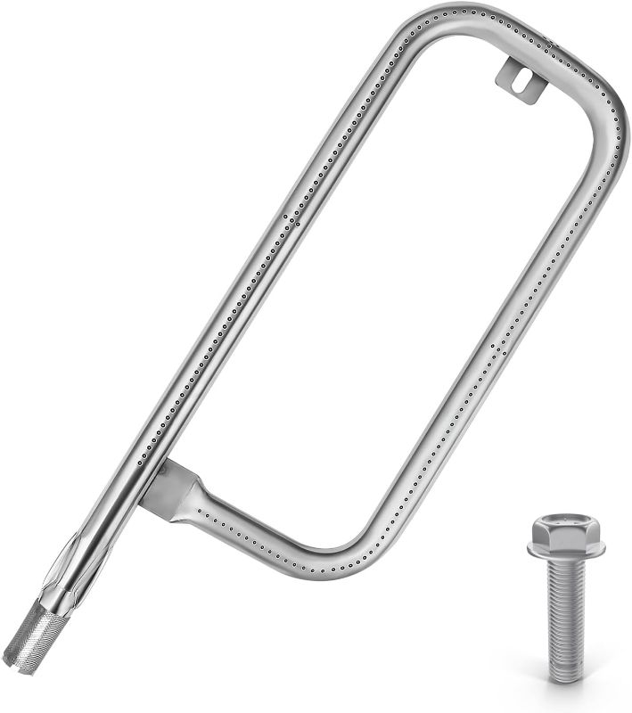 Photo 1 of CANDANA Burner for Weber Q100, Q120, Q1000, Q1200, Baby Q Gas Grill, 17inch 304 Stainless Steel Burner Tube 386001, 386002, 516002, 516001, 50060001, 51060001 Replacement Part 69957, 41657 60040
