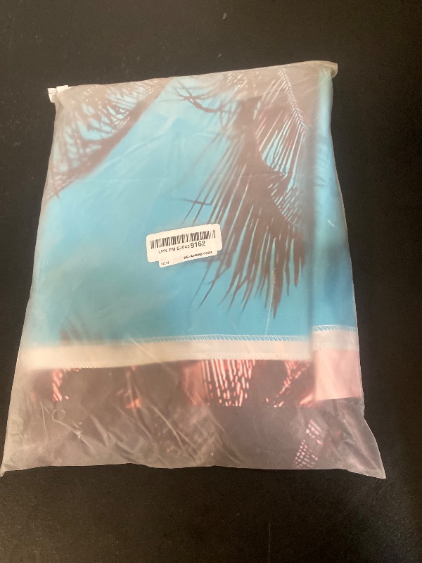 Photo 1 of BELECO 12x8ft Fabric Sunset Beach Backdrop Tropical Seaside Coconut Palm Trees Background Backdrop Summer Beach Sunset Hawaii Luau Party Decorations Birthday Photoshoot Studio Photo Props