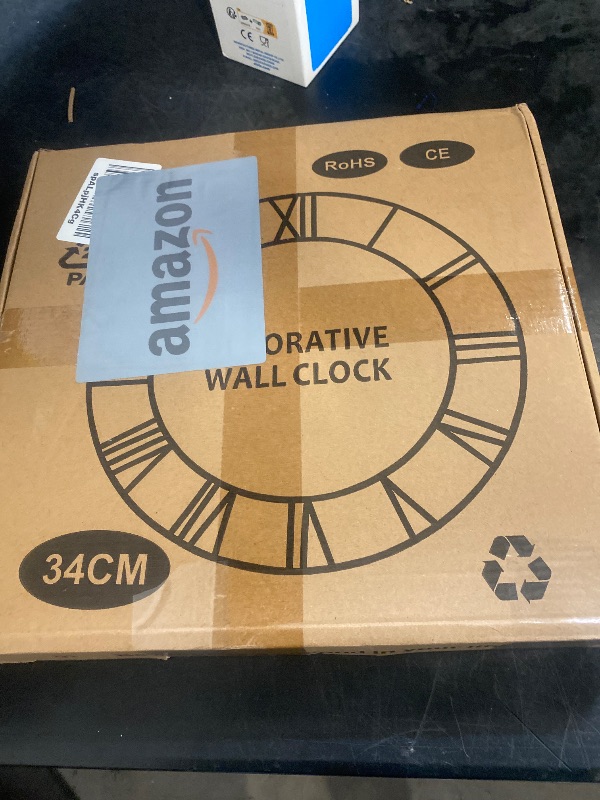 Photo 1 of Mee 2ou Large Wall Clock for Living Room Decor, 14 Inch Non Ticking Silent, Battery Operated Modern Vintage Oversized Wall Clock for Bedroom Kitchen
