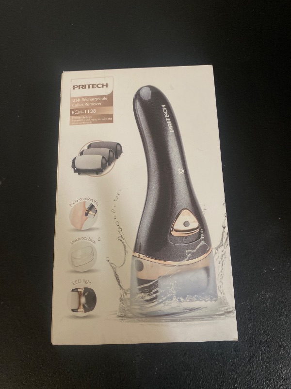 Photo 1 of Electric Feet Callus Removers Rechargeable, Portable Electronic Foot File Pedicure Tools, Electric Callus Remover Kit, Professional Pedi Feet Care for Dead, Hard Cracked Dry Skin Ideal Gift (Black)