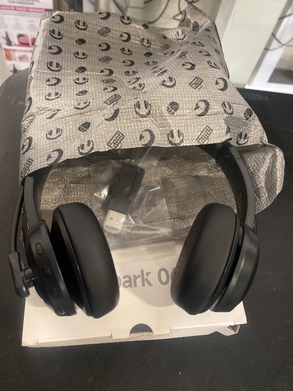 Photo 1 of Wireless Headset with Mic for Work with AI Noise Cancelling Mic for Clear Calls, Bluetooth V5.3 Headphones with Microphone to USB A/C Dongle & Mic Mute for Computer Laptop PC iPhone (Black)
