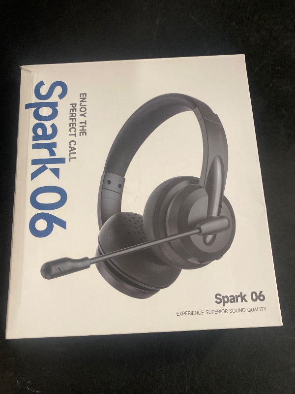 Photo 1 of Wireless Headset with Mic for Work with AI Noise Cancelling Mic for Clear Calls, Bluetooth V5.3 Headphones with Microphone to USB A/C Dongle & Mic Mute for Computer Laptop PC iPhone (Black)