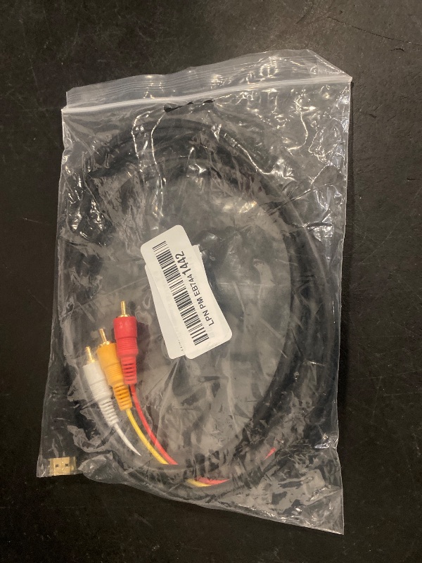 Photo 1 of HDMI to RCA Cable, 1080P 5ft/1.5m HDMI Male to Male 3RCA Component AV Adapter Cable One-Way Transmission from HDMI to RCA M/M (NO Signal Conversion Function) Connector Transmitter for TV HDTV