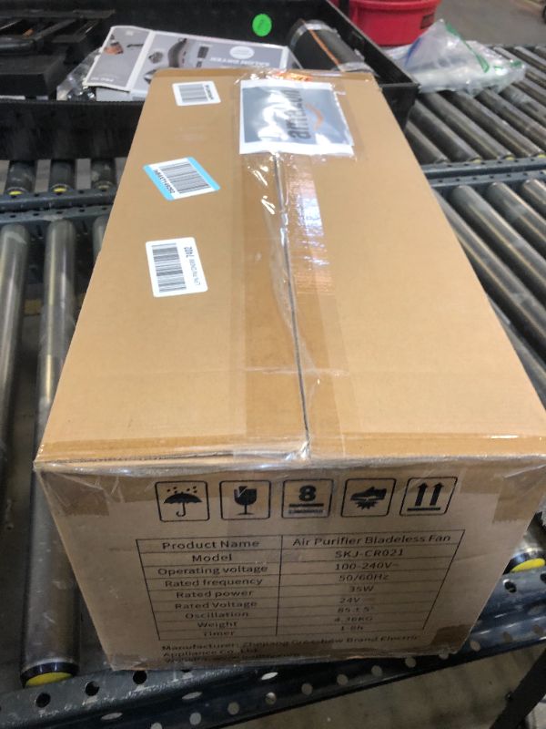 Photo 1 of ULTTY Bladeless Tower Fan with Air Purifier, 90° Oscillating Bladeless Fan with Remote, Touch, 8H Timer, Floor Fans for Bedroom Whole Room Home Office R021, White