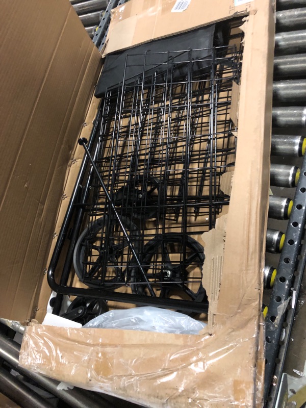 Photo 2 of [2024???] 2-Tier Extra Large Shopping Cart for Groceries, 400Lbs Grocery Cart with 2 Removable Storage Baskets, 360° Rolling Swivel Wheels, Waterproof Liner, Heavy Duty Utility Carts for Transport