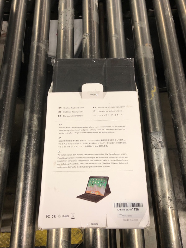 Photo 1 of OYEEICE for iPad 10th Generation Case with Keyboard 10.9 Inch - 7 Color Backlit Wireless Detachable Folio Keyboard Cover with Pencil Holder for New iPad 10th Gen 2022 - Black