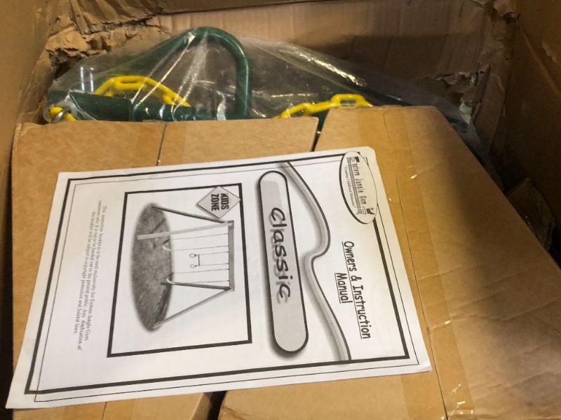 Photo 1 of Eastern Jungle Gym DIY Swing Set Hardware Kit with Easy 1-2-3 A-Frame Brackets, Swing Seats, Ring Trapeze Bar and All Assembly Hardware and Instructions - Wood Not Included