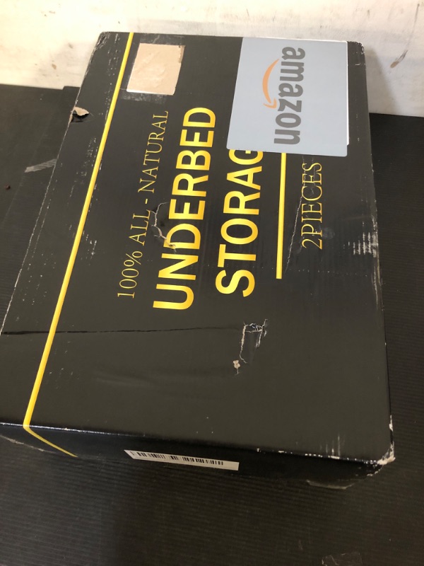 Photo 1 of WISUCART Bamboo Under Bed Storage Containers- Underbed Organizer with Wheels with Large Capacity Dust Bag,Sturdy Wood Rolling Under Bed Shoe Storage Organizer Drawer 2 Packs (Nature, Small)