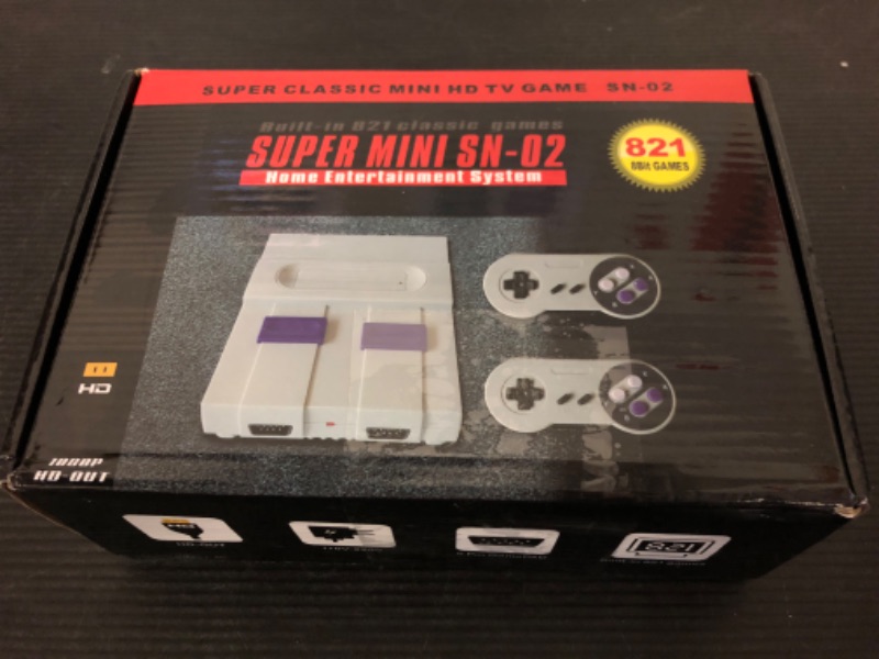 Photo 1 of Super Retro Game Console Classic Mini HDMI System with Built in 821 Old School Video Games, Super Classic System, Plug and Play