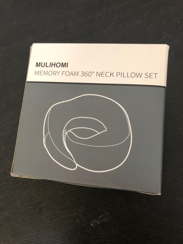 Photo 2 of MULIHOMI® Travel Pillow for Airplane with 100% Memory Foam, 360° Adjustable Full Surrounding Flying Neck Pillows, Travel Pillow Set (Grey)