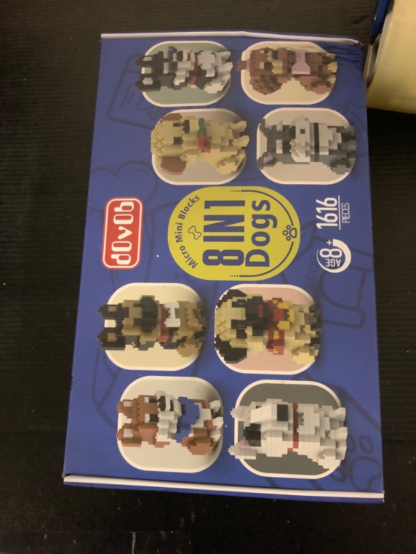 Photo 1 of dOvOb Micro Mini Blocks 8 in 1 Dogs Set, 1616 Pieces Bricks, 3D Puzzle Collection Animal Model Toys as Gift for Adult or Kids
