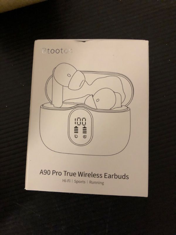 Photo 1 of Wireless Earbuds Bluetooth 5.3 Headphones Bass Stereo Ear Buds with Noise Cancelling Mic LED Display in Ear Earphones IP7 Waterproof 36H Playtime for Laptop Pad Phones Sports Workout White