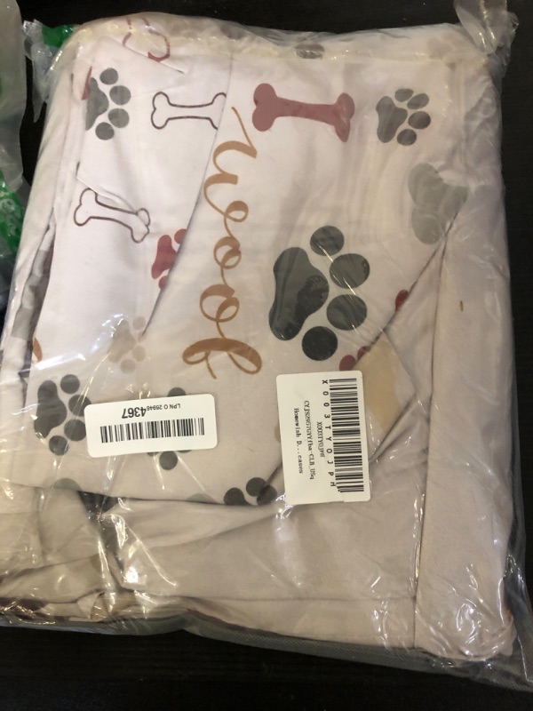 Photo 1 of Homewish Dog Paw Print Sheet Set Queen,Bone Pattern Bedding Set for Kids Teens Girls Boys,Pet Animal Cartoon Bed Sheet Set 4pcs with Deep Pocket Fitted Sheet + Flat Sheet + 2 Pillowcases