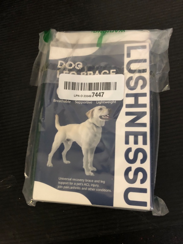 Photo 1 of Lushnessu Dog Knee Brace for Rear Leg Torn ACL, Canine Rear Hock Joint Support, Joint Injury and Sprain Protection, Removable Design, Comes with 4 Spring Bars and 4 Steel Bars (M Pair)