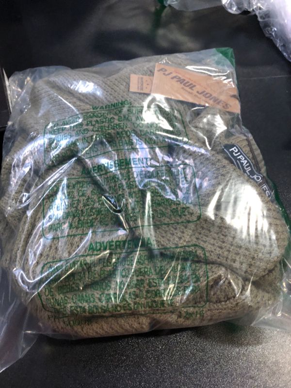 View 2 of PJ PAUL JONES Sweaters for Men Crewneck Cable Knit Waffle Textured Pullover Sweater Men Green- size s