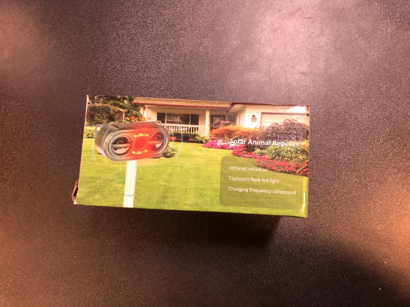 Photo 1 of Outdoor Solar Powered Animal Repeller,2024 New Ultrasonic Animal Repellent,Ultrasonic Squirrels Deterrent Waterproof Dog Repeller,Effective Solar Cat Repellent with Motion Sensor for Yard Garden Farm