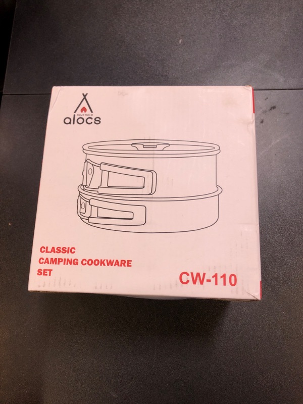 Photo 1 of Alocs Camping Cooking Set Camping Gear, Camping Pots and Pans Set, Portable Camping Cookware Camping Essentials with Accessories for Outdoor Cooking, Backpacking, Hiking and Picnic.