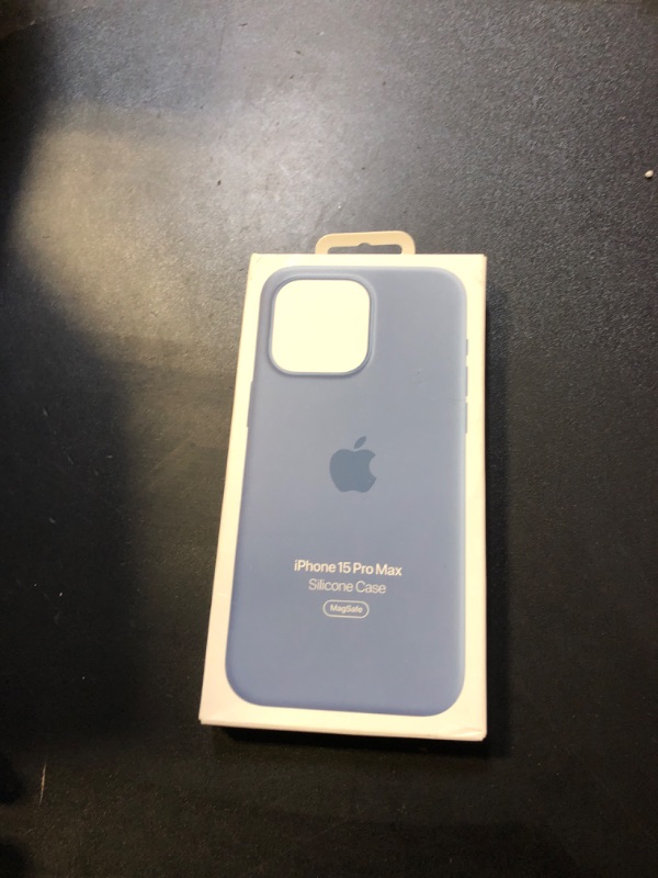 Photo 2 of Apple iPhone 15 Pro Max Silicone Case with MagSafe - Winter Blue