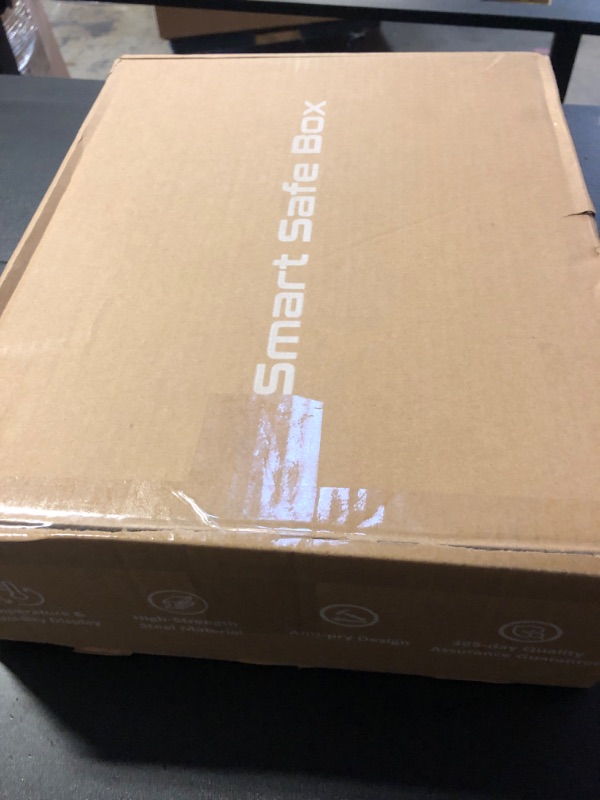 Photo 1 of Safe With LCD Display, ?0.1s Quick Access Handgun Safe for 2-4 Pistols, Hand Gun Lock Box with Fingerprint | Keypad | and Keys for Home Drawer Bedside Nightstand