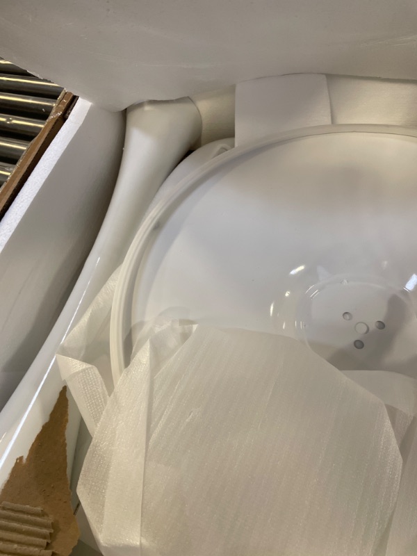 Photo 1 of Kasinali White Round Table Modern Tulip Dining Table White Round Kitchen Table Mid Century Coffee Table for Living Room, 24 inch