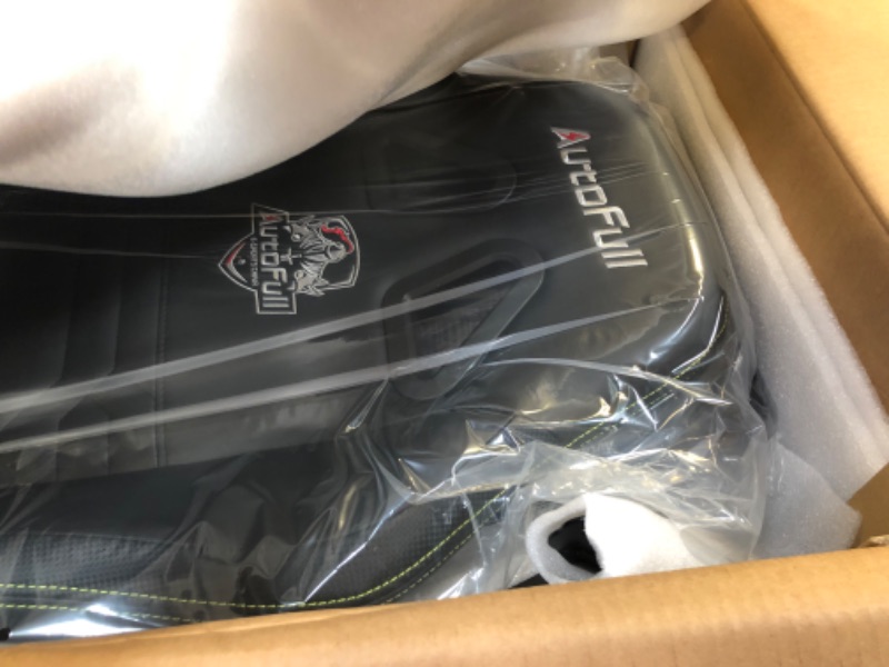 Photo 1 of AutoFull Gaming Chair, Racing Style Gaming Chair with Velvet Material Ergonomic Lumbar Support,Adjustable High Back PU Leather PC Chair,Dark