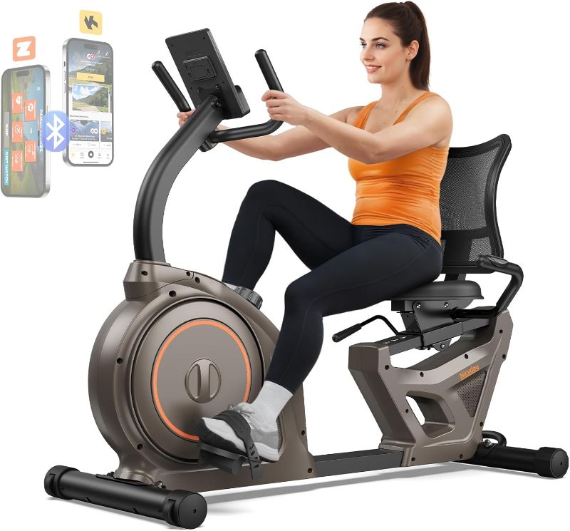 Photo 1 of Niceday Recumbent Exercise Bike, Recumbent Bike for Home, Recumbent Stationary Bike 400LBS Weight Capacity, Magnetic Recumbent Bike with Smart APP, LCD Monitor, Heart Rate Handle
