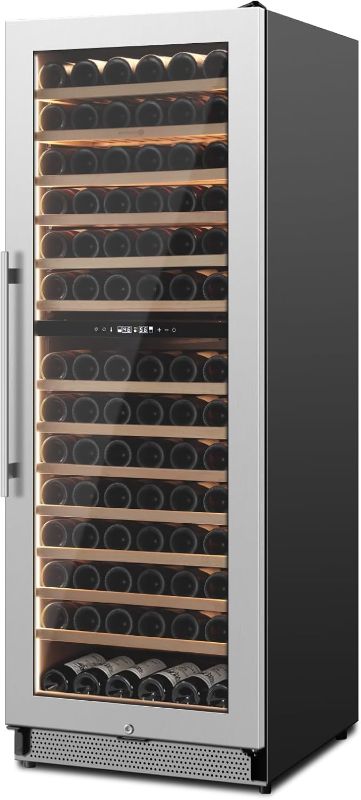 Photo 1 of -FACTORY SEALED- 24 Inch Wine Cooler Refrigerator, 154 Bottles Built In Freestanding Tall Wine Fridge, Seamless Stainless Steel Wine Cellar with Large Capacity Dual Temperature Control Upgraded Compressor
