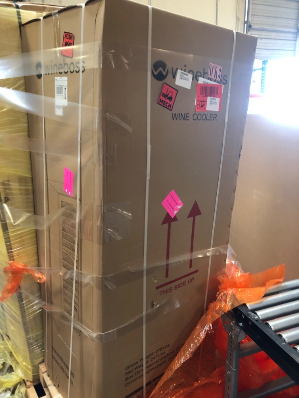 Photo 1 of -FACTORY SEALED- 24 Inch Wine Cooler Refrigerator, 154 Bottles Built In Freestanding Tall Wine Fridge, Seamless Stainless Steel Wine Cellar with Large Capacity Dual Temperature Control Upgraded Compressor
