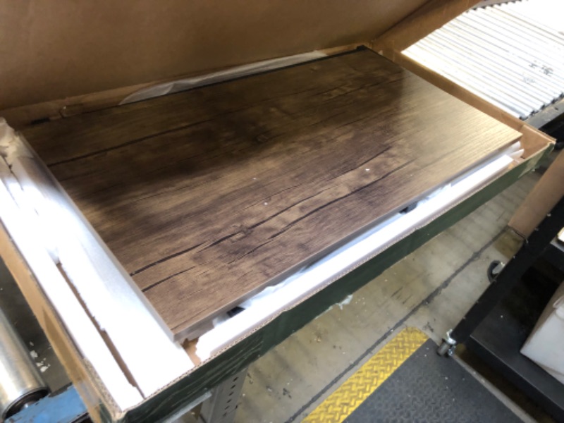 Photo 1 of SOROGRA Small Folding Desk, 31.5 Inch Spaces Saving Foldable Table with Storage Pocket, Portable Computer Desks with Headphone Hook for Bedroom Home Office, Easy Assembly, Brown