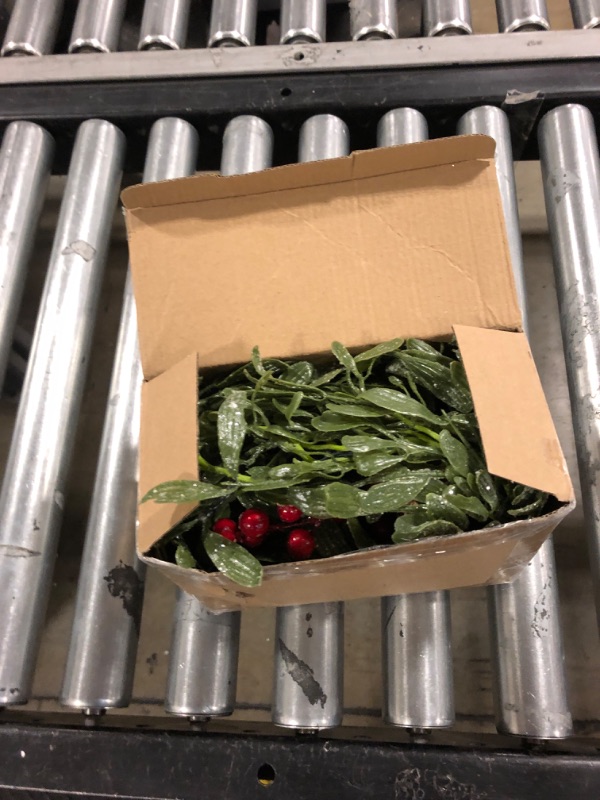 Photo 1 of 6.6FT Lighted Christmas Garland Prelit with 20 Led Lights, Flocked Garland Decorated with Pine Cones, Red Berry, Battery Operated with Timer for Mantle Stairs, Indoor Outdoor Decorations