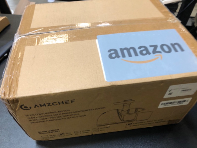 Photo 1 of Masticating Juicer Machines, AMZCHEF Slow Cold Press Juicer with Reverse Function, High Juice Yield, Easy Clean with Brush,Recipes for High Nutrient Fruits and Vegetables, Gray(Updated)