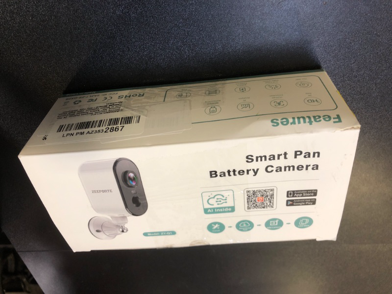 Photo 1 of Security Cameras Wireless Outdoor, 2K Pan Rotating 300° Battery Powered WiFi Camera with AI Motion Detection, Color Night Vision, Spotlight, Siren, 2-Way Talk, Waterproof, SD/Cloud Storage