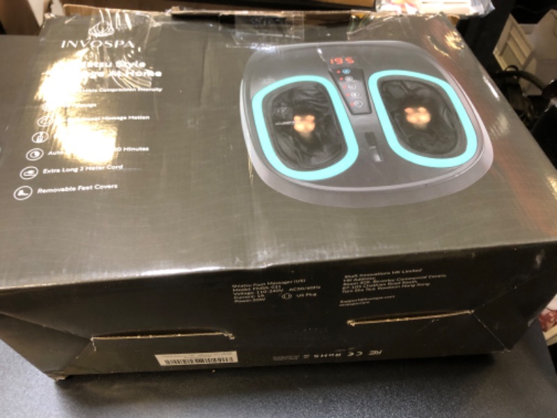 Photo 1 of InvoSpa Shiatsu Foot Massager Machine with Heat - Electric Deep Kneading Heated Foot Massage - Spa Feet Massager for Neuropathy and Plantar Fasciitis