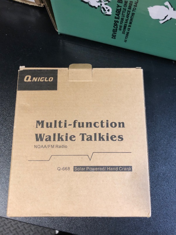 Photo 1 of Walkie Talkies for Adults Rechargeable, FM/NOAA Emergency Radios with Weather Alerts, LED Flashlight & SOS Alarm, Solar Powered Hand Crank Long Range 2 Way Radios Walkie Talkie with USB Charged