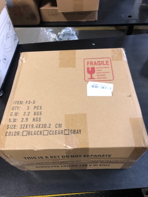 Photo 1 of 3 Pack Stackable Kitchen Pantry Storage Drawers, Clear Acrylic Drawer Organizer with Handles, Easily Assemble Storage Bins for Kitchen Pantry, Bathroom Undersink, Cabinet Organization and Storage