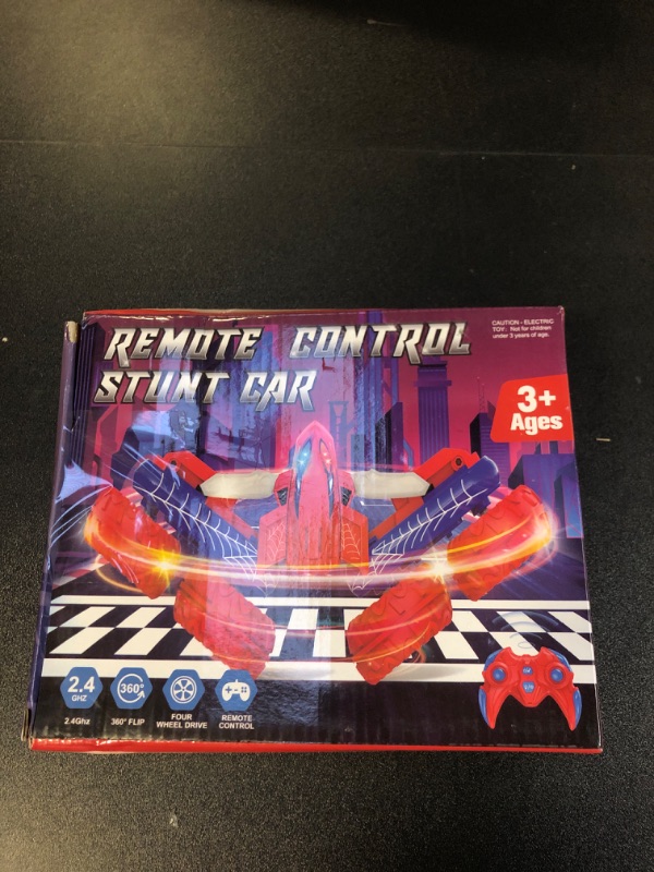 Photo 2 of Spider Remote Control Car Toys: Double Sided RC Cars Outdoor Toy for 4 5 6 7 8 9 10 Year Old Boys Girls Ages 5-7 Christmas Birthday Gifts Rechargeable Upright Stunt Car 360° Flip 4WD Gifts Age 4-6-13