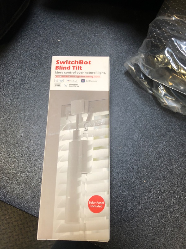 Photo 1 of SwitchBot Blind Tilt Motorized Blinds - Smart Electric Blinds with Bluetooth Remote Control, Solar Powered, Light Sensing Control, Add Hub Mini to Make it Compatible with Alexa & Google Home