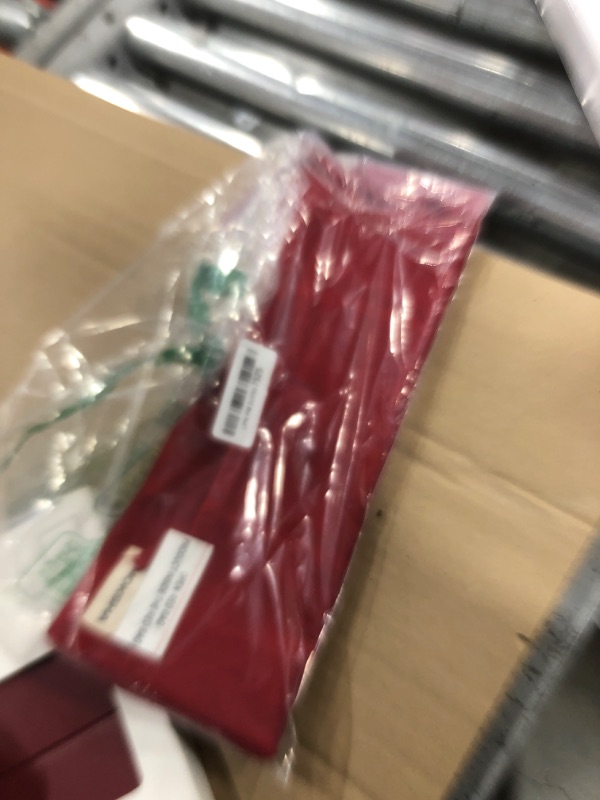 Photo 1 of D'Moksha Homes Tango Red Table Runner 14 x 90 Inch - Vegan Silk, Elegant Tango Red Silk Table Runner 90 inches Long - Machine Washable Table Runner for Holiday - Cruelty Free, Recycled Fabric