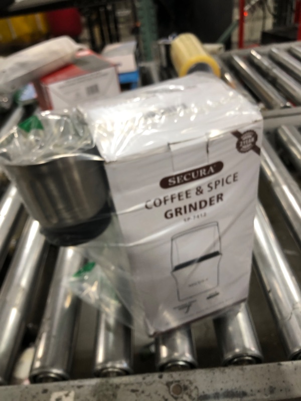 Photo 1 of Secura Electric Coffee Grinder and Spice Grinder with 2 Stainless Steel Blades Removable Bowls