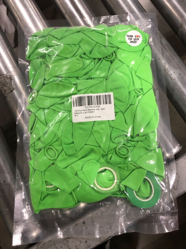 Photo 1 of 100 Pcs Balloons in Assorted 12 and 10 Inch Sizes - Perfect for Spring, Summer, Birthday, Christmas, St. Patrick's Day, Graduation,Baby Showers Party Decorations(Light Green)