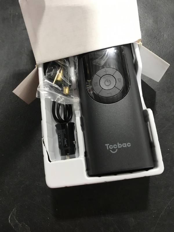 Photo 1 of Tccbac Tire Inflator Portable Air Compressor for Car with 12 AC/DC Power Adapter Kit