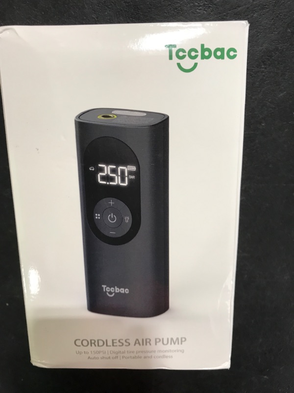 Photo 1 of Tccbac Tire Inflator Portable Air Compressor for Car with 12 AC/DC Power Adapter Kit