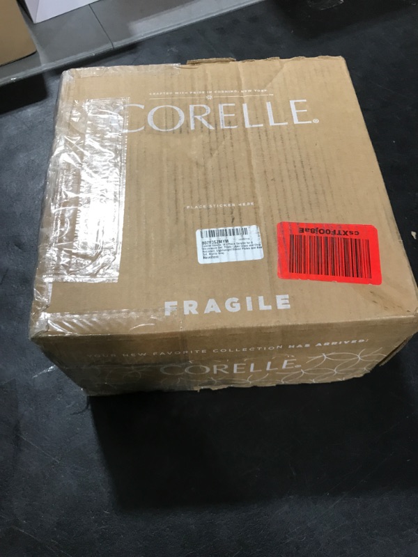 Photo 1 of Corelle Vitrelle 18-Piece Service for 6 Dinnerware Set, Triple Layer Glass and Chip Resistant, Lightweight Round Plates and Bowls Set, Mystic Gray