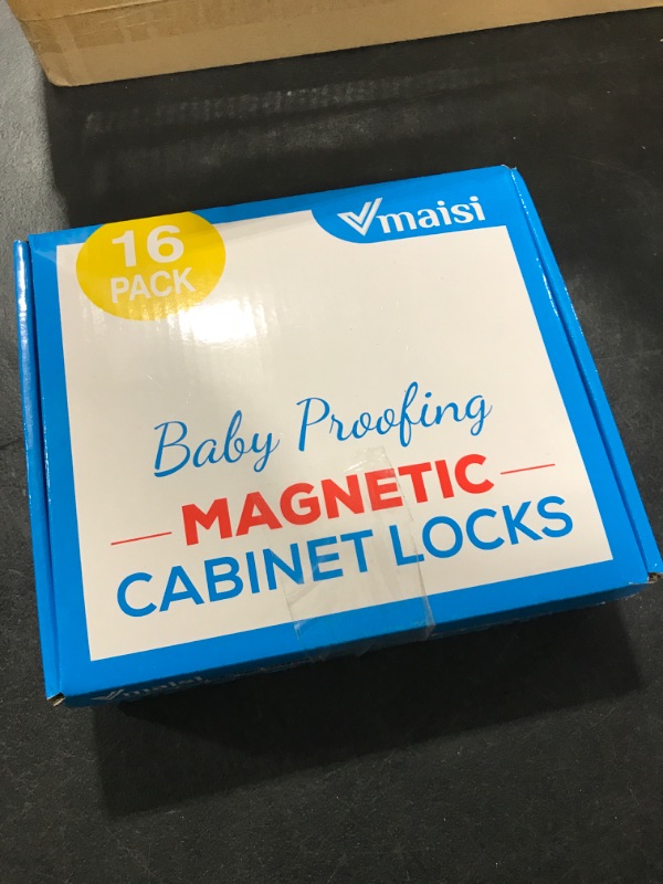 Photo 1 of 16 Pack Child Safety Magnetic Cabinet Locks - Vmaisi Children Proof Cupboard Baby Locks Latches - Adhesive for Cabinets & Drawers and Screws Fixed for Durable Protection