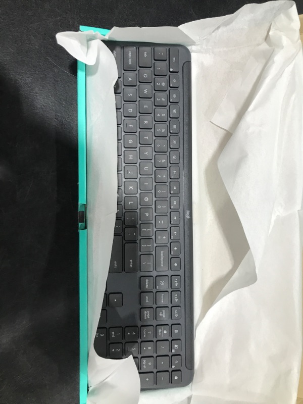 Photo 1 of Logitech Signature Slim K950 Wireless Keyboard, Sleek Design, Switch Typing Between Devices, Quiet Typing, Bluetooth, Multi-OS, Windows, Mac, Chrome - Graphite