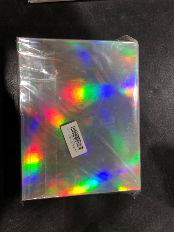 Photo 2 of 120Pcs Thick Metallic Holographic Card Stock 8.5 x 11 Inches Glitter Shiny Iridescent Mirror Paper Sheets Mixed Color Card Stock Paper for Craft Cardboard Letter Poster Supplies(250GSM)