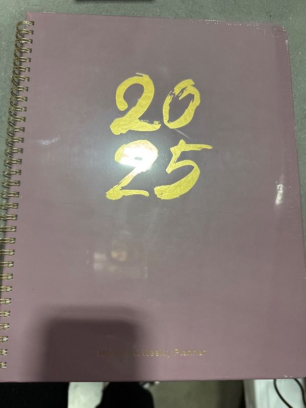 Photo 1 of 2025 Planner, Weekly and Monthly Calendar Planner Book (Jan 2025 - Dec 2025), Hardcover Planner 2025 with Tabs, Inner Pocket, Ideal Office Home School Supplies - A4 (8.5" x 11"), Spiral Bound, Purple