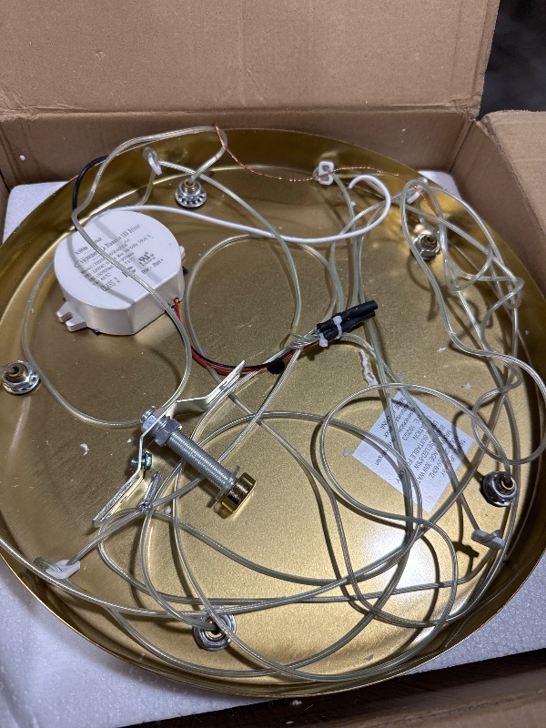 Photo 1 of FDPBY 5 Ring Gold Pendant Light Modern LED Chandeliers Dimmable 30W 6000K Adjustable Kitchen Ceiling Light Fixture for Dining Room Living Room Bedroom Kitchen Island Stairway Hallway