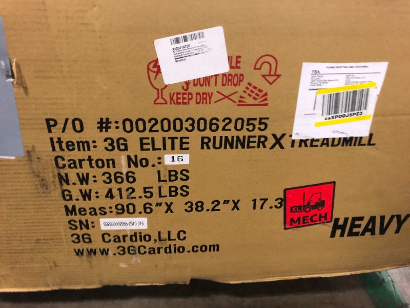 Photo 4 of 3G Cardio Elite Runner X Treadmill - Commercial Grade - FreeSync FTMS Bluetooth Connectivity - 4.0 HP - Large Ortho Flex Shock Suspension System Deck - Marathon Training - 400 lb Capacity
